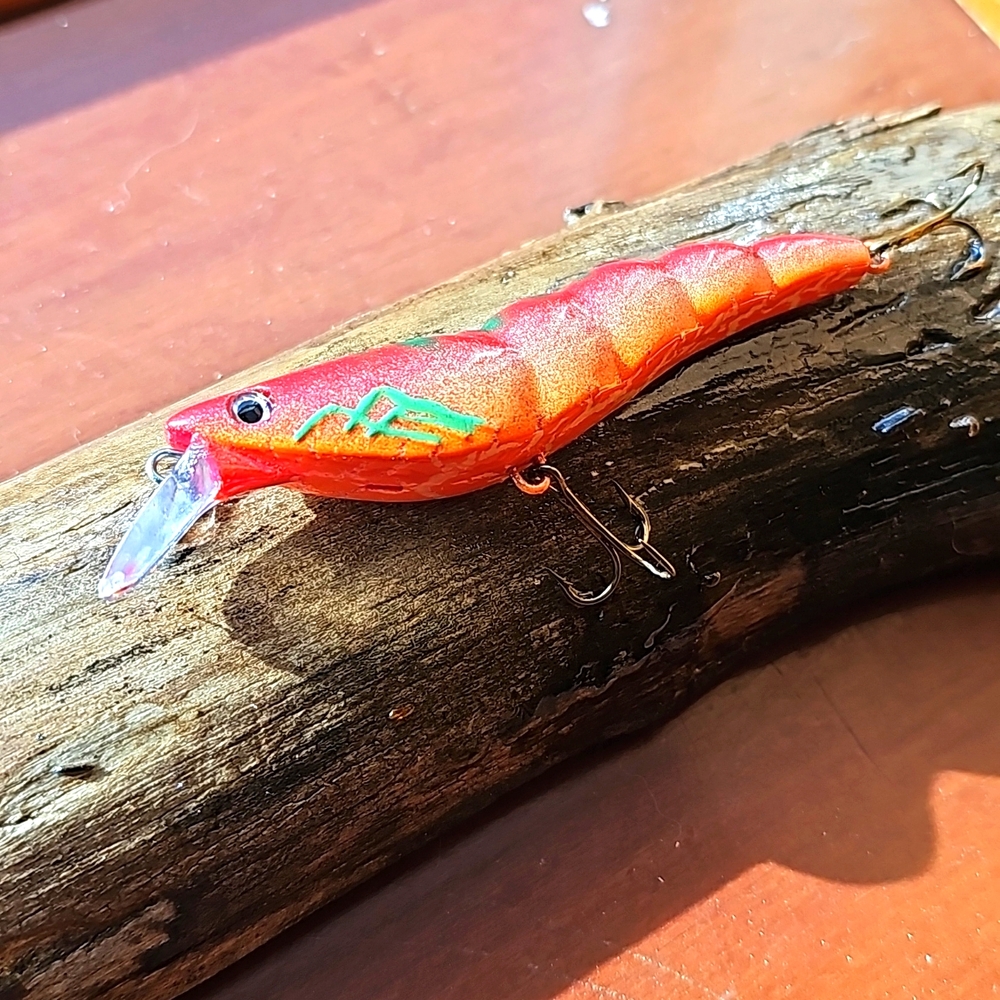Handmade Fishing Lure Art Mounted on Driftwood - One of a kind!
